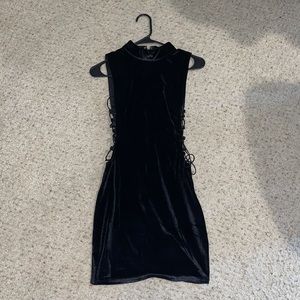 Black velvet dress